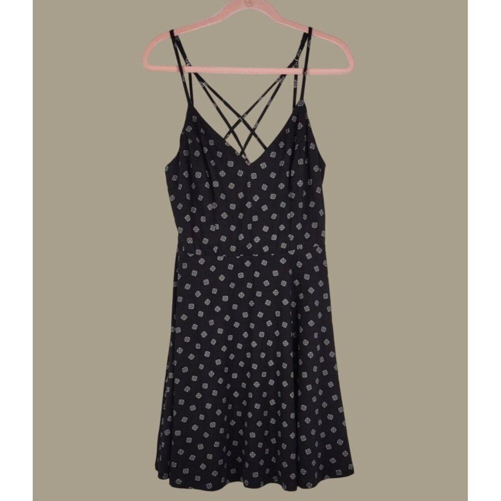 Stitch Fix Nine Britton Black Lizzy Brushed Knit Criss-cross Back Dress XL NWT